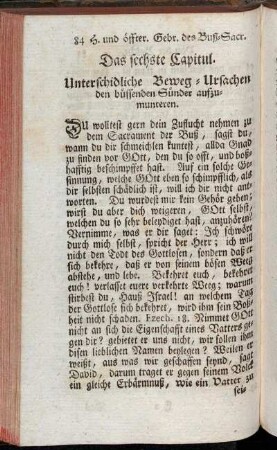 Das sechste Capitul. Unterschidliche Beweg-Ursachen den büssenden Sünder aufzumunteren