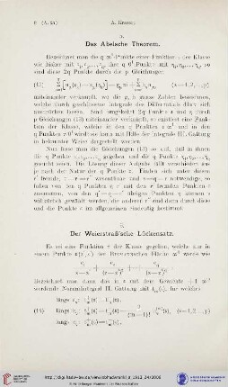5. Das Abelsche Theorem.