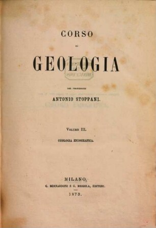 Corso di Geologia, III