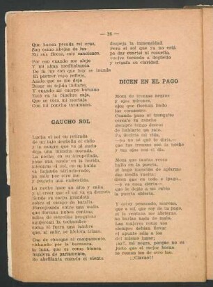 Dicen en el pago