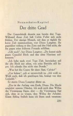 Neunzehntes Kapitel Der dritte Grad