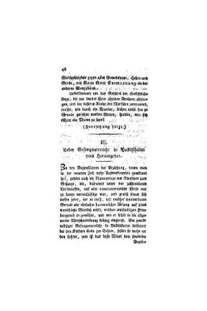Ueber Gesangunterricht in Volksschulen