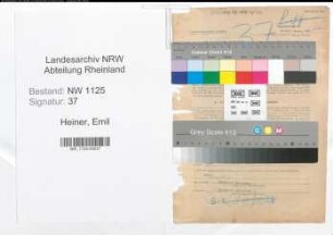 Entnazifizierung Emil Heiner , geb. 07.05.1890 (Polizeimeister)