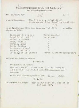Hess, Ida