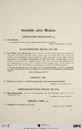 Gemälde alter Meister (Nr. 280-318)