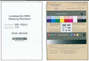 Entnazifizierung Heinrich Van Vorst , geb. 18.03.1891 (Polizeibeamter)