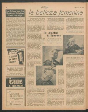 La belleza femenina : La ducha filiforme