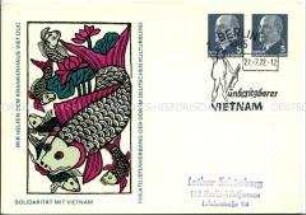 Postkarte zur Solidarität mit Vietnam