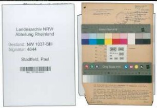 Entnazifizierung Paul Stadtfeld , geb. 08.05.1913 (Stadtinspektor)