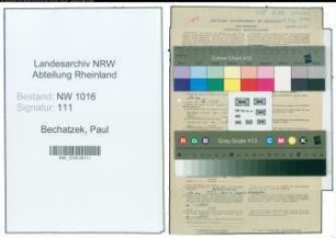 Entnazifizierung Paul Bechatzek , geb. 23.02.1908 (Steuer Assistent)