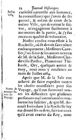 Noms de ceux quiont fait ce voyage.