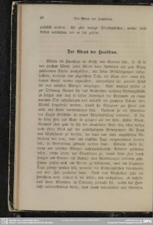 Der Abend der Hausfrau