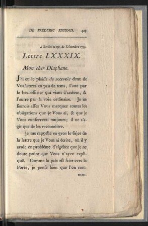 Lettre LXXXIX.