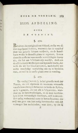 XXXVI. Afdeeling. Over de Voeding