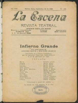 Infierno grande : tres actos breves