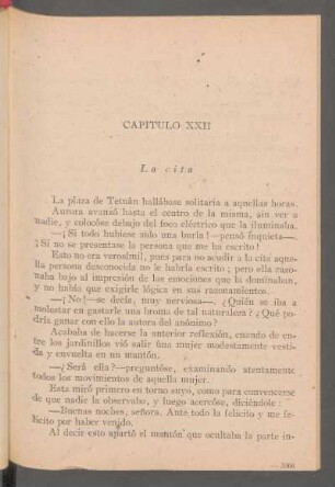 Capítulo XXII - La cita