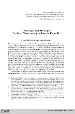 4. Aufsteiger, und Aussteiger: Devianz, Distanzierung und soziale Kontrolle