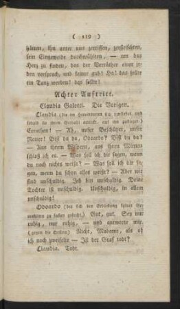 Achter Auftritt. Claudia Galotti. Die Vorigen.