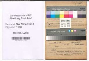 Entnazifizierung Lydia Becker , geb. 19.01.1913 (Musiklehrerin)