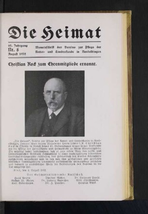 42. Jahrgang, Nr. 8, August 1932