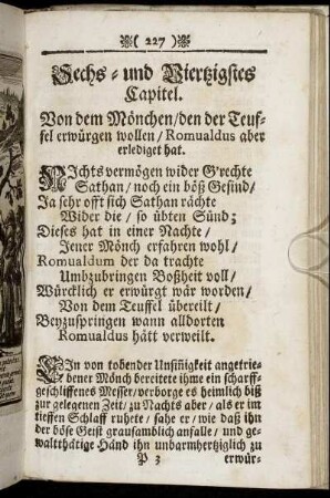 Sechs- und Viertzigstes [Sechtzigstes] Capitel – Zwey- und Siebentzigstes Capitel