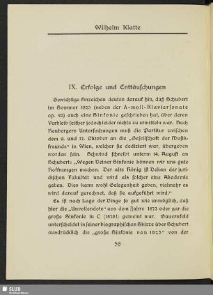 IX. Erfolge und Enttäuschungen