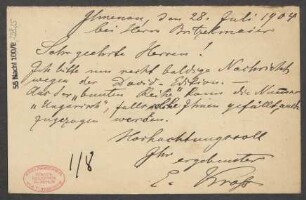 Brief an B. Schott's Söhne : 28.07.1904