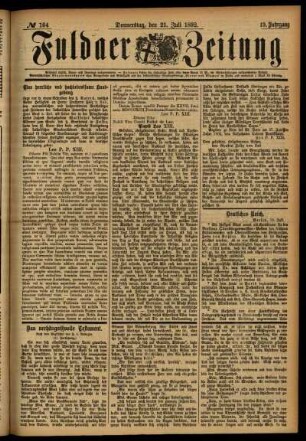 Ausgabe vom Donnerstag, den 21. Juli 1892.