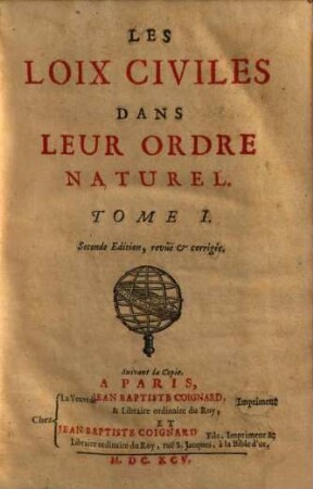 Les loix civiles dans leur ordre naturel, 1