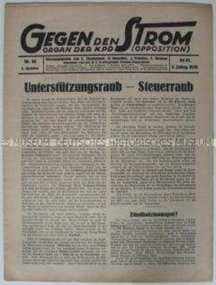 Wochenzeitung der KPD (Opposition) u.a. zum Volksbegehren gegen den Young-Plan