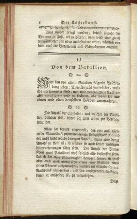II. Von dem Batallion.