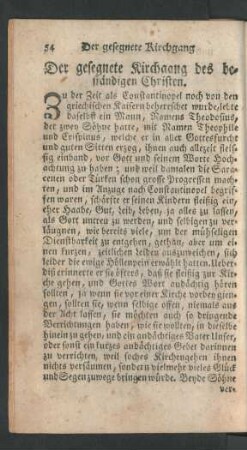 Der gesegnete Kirchgang des beständigen Christen