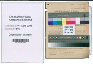 Entnazifizierung Wilhelm Oligmueller , geb. 15.05.1912 (Landgerichtsrat)