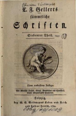 C.F. Gellerts sämmtliche Schriften, Siebenter Theil