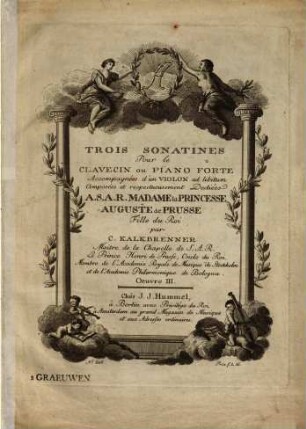 Trois sonatines pour le clavecin ou le piano forte accompagnées d'un violon ad libitum : oeuvre III