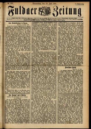 Ausgabe vom Donnerstag, den 16. Juli 1891.