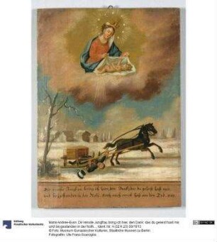 Dir reinste Jungfrau bring ich hier, den Dank: das du geleist hast mir, und beygestanden in der Noth, auch mich errett hast vor den Tod 1829.