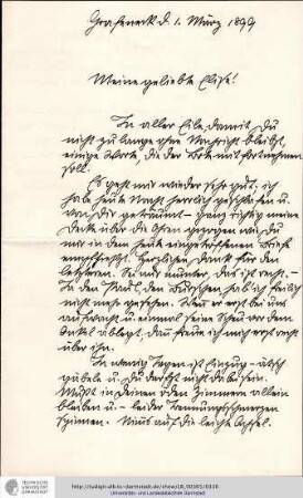 Brief vom 01.03.1899