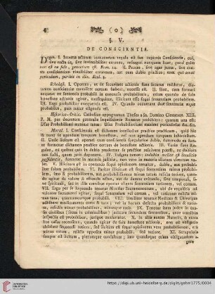 §. V. De Conscientia