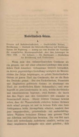 II. Niederländisch-Guiana