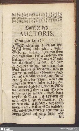 Vorrede des Auctoris