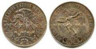Mexiko, 25 Pesos zur 19. Olympiade in Mexiko Stadt 1968