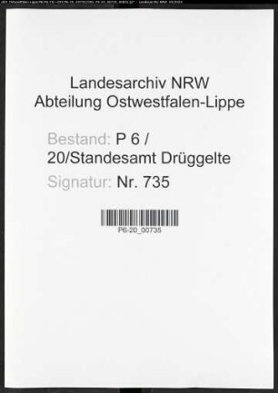Sterberegister Standesamt Drüggelte
