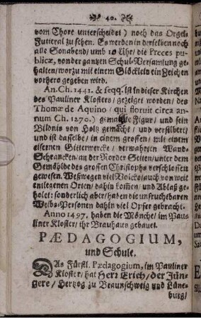 Paedagogium, und Schule.
