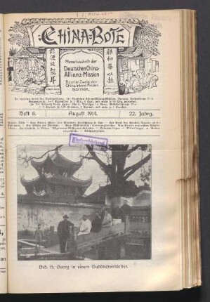 Heft 8. August 1914. 22. Jahrg