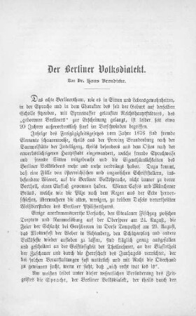 Der Berliner Volksdialekt