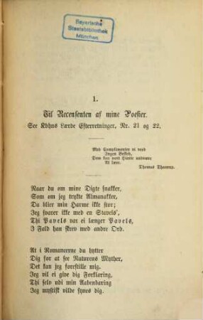 Bidrag til den Oehlenschlägerske Literaturs Historie : [Adam Oehlenschläger], 2