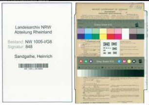 Entnazifizierung Heinrich Sandgathe , geb. 31.05.1893 (Kaufmann)