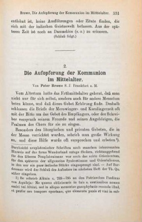 331-342 Die Aufopferung der Kommunion im Mittelalter