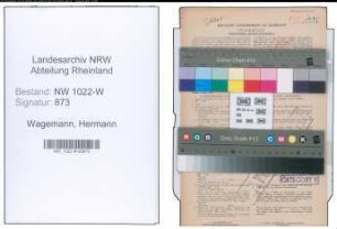Entnazifizierung Hermann Wagemann , geb. 04.09.1885 (Klempner)